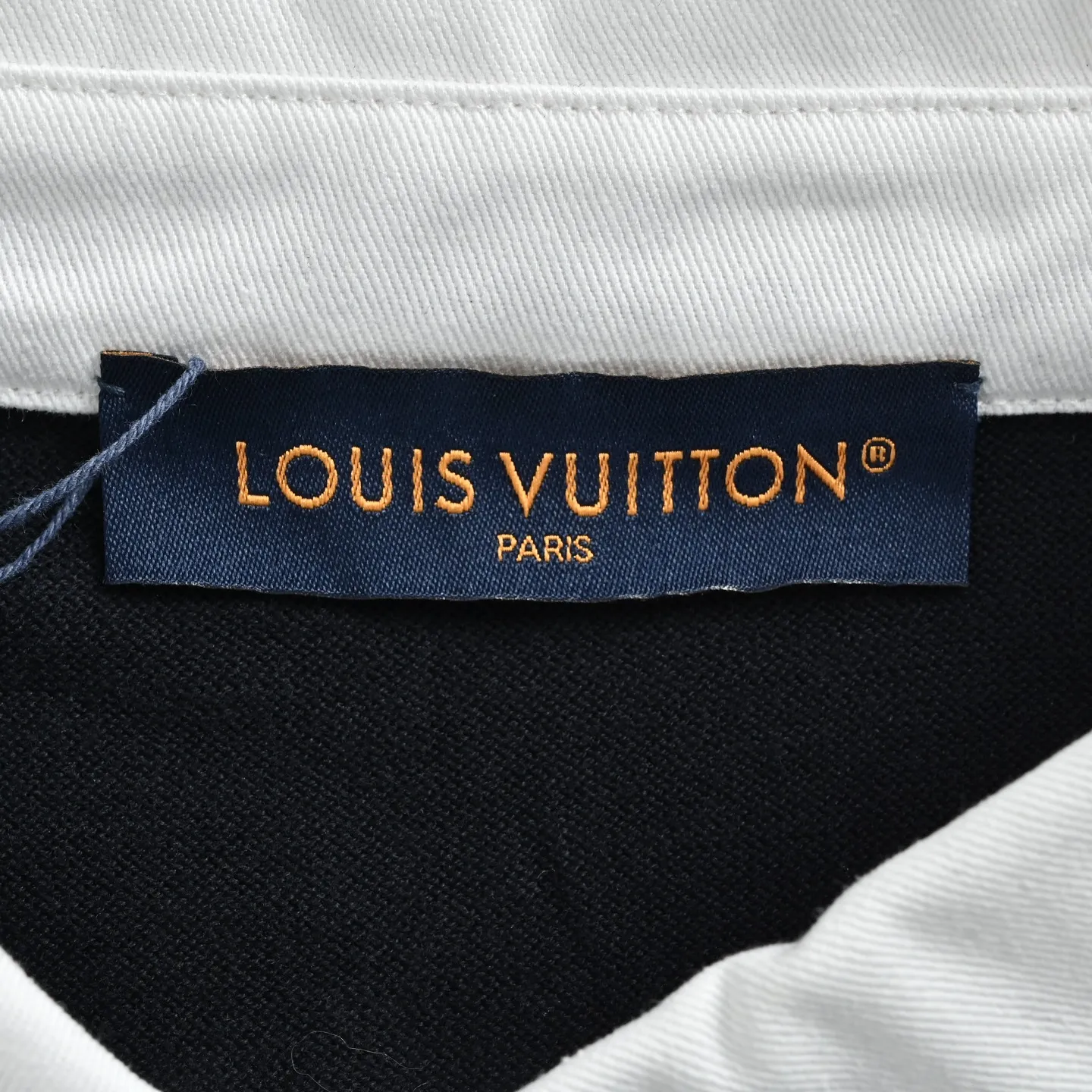Louis Vuitton/Louis Vuitton white collar button knitted Polo short sleeves